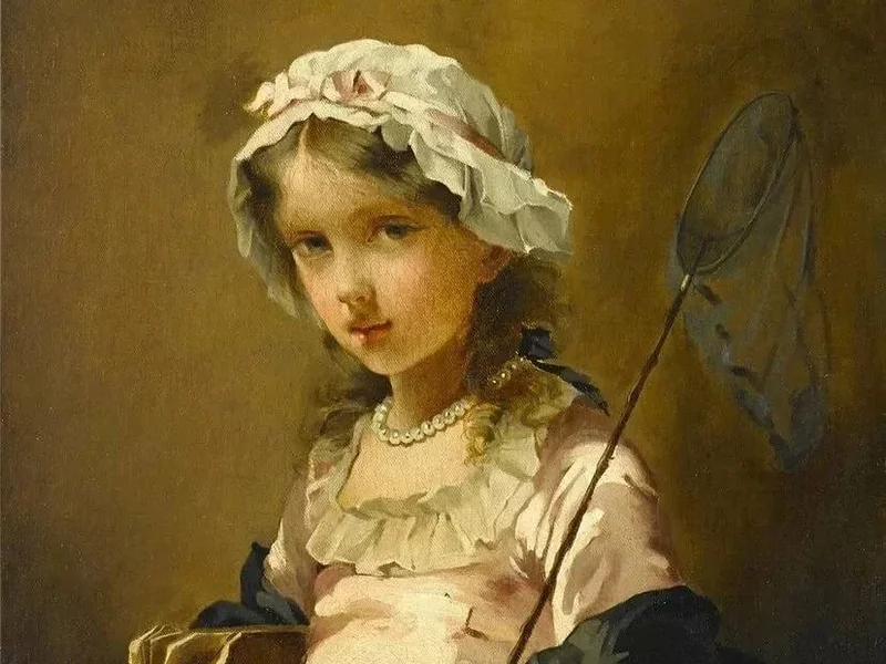 1848-Jeanne Bôle - Ragazza con retino per farfalle, 1877